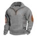 The 2025 European And American Hit Autumn And Winter Men's Suede Sweatshirt With Checkered Jacquard Zipper Opening Embroidery And Thickened Design_viptrois.com