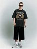 Men's Clothing Light Luxury T Shirt Short Sleeve Minimalist Golden Laurel Emblem Letter Graphic Printing Round Neck T-Shirts_viptrois.com