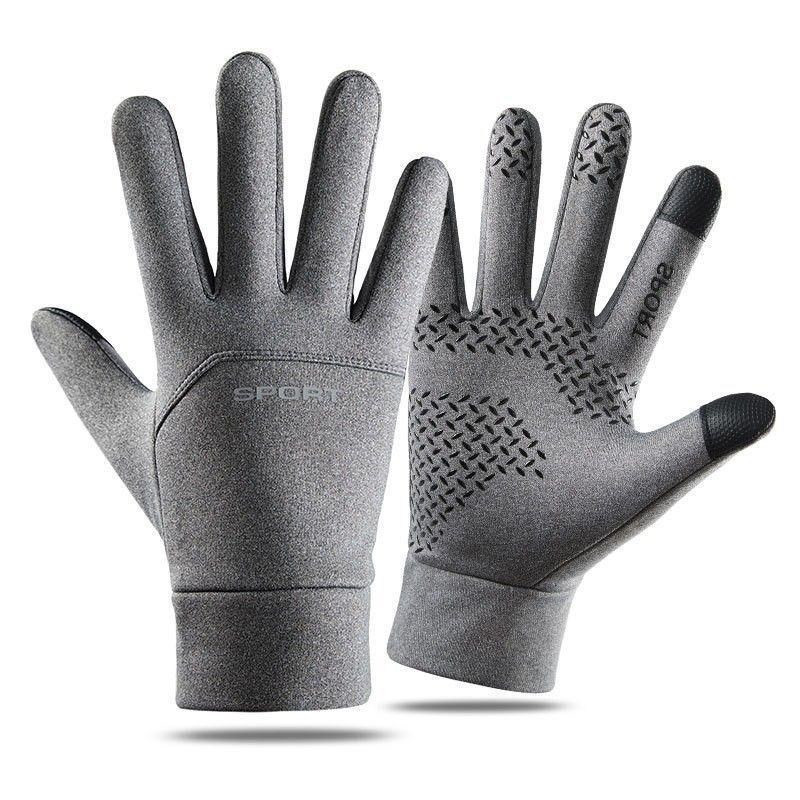 Outdoor sports fleece warm gloves Men's and women's touch screen ski non-slip cycling gloves_viptrois.com