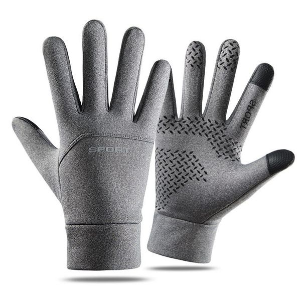 Outdoor sports fleece warm gloves Men's and women's touch screen ski non-slip cycling gloves_viptrois.com