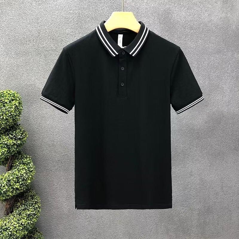 Men's Clothing Short Sleeved Polo Shirt Men's Trendy Summer T Shirt Korean Version Slim Trend 2024 New All Match T Shirt Top_viptrois.com