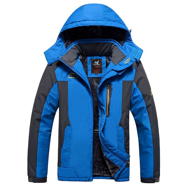 Men's Clothing Sports Outdoor Men's Fleece-lined Thickened Single-layer Rush Clothes Winter Warm Large Size Cotton-padded Soft Mountaineering Suit_viptrois.com