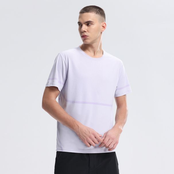 Men's Clothing Summer Ice Silk Short Sleeved T Shirt Thin Sports Leisure Breathable Quick Drying Running Training Clothes_viptrois.com