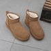 New Mini Low-Cut Suede Cowhide Snow For Women Winter Short Boots 2025 Fleece-Lined Non-Slip Student Cotton Shoes_viptrois.com