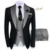 Men's Clothing Large Size Three Piece Suits Slim Fit Best Man Groom_viptrois.com