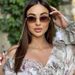 2025 New Fashion Chain Sunglasses Women's Irregular Frame Premium Sunglasses Women's Korean Edition Sunglasses Wholesale Sunglasses_viptrois.com