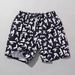 Men's Summer Streetwear Letter Print Shorts Loose Fit Casual 5-Inch Inseam Straight Leg Beach Shorts_viptrois.com