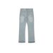 Men's Clothing Blue Hem Tassel Jeans High Street Washed Retro Flared Cleanfit Pants_viptrois.com