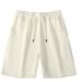 Summer Cotton Casual Sports Knee-length Shorts, Travel Wear, Loose Trendy Korean Style Solid Color Versatile Pants_viptrois.com