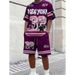 Men's Clothing 3D Street Hip Hop Summer Style Loose Two Piece Set Full Body Casual Sporty Letter Monogram For Formal & Casual_viptrois.com