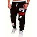 Men's Clothing Men's Casual Cargo Pants - Trendy Loose Fit Streetwear Trousers For Summer, High Waist Straight Leg Joggers (White/Black/Grey, S-XXXL)_viptrois.com