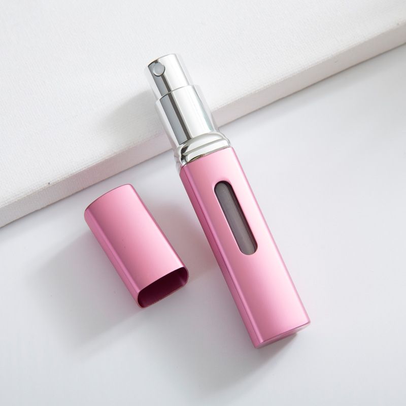 Perfume Accessories Spot 8ML Square Self Pump Perfume Bottle Bottom Direct Filling Spray Bottle Aluminum Portable Press Flush Perfume Bottle_viptrois.com