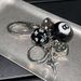 Men And Women's Jewelry Ironworks Original Dice Black 8 Beaded Bag Charm Handmade Trendy Design Keychain Accessory For Outfit Styling_viptrois.com