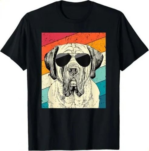 T-shirtt-shirtretro 2026 Vintage English Mastiff With Sunglasses_viptrois.com