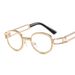 Hot Selling Small Oval Pearl Sunglasses Retro Trend INS Same Style Small Sunglasses For Women Metal Glasses_viptrois.com