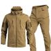 Men's Clothing Men's Shark Skin TAD Softshell Jacket Set Waterproof Warm Winter Cycling Pants Outdoor Sports_viptrois.com