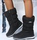 Women's winter snow boots women's thick warm cotton shoes non-slip waterproof mid-tube boots large size_viptrois.com