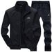Men's Embroidered Stand Collar Sweatshirt, Slim-Fit Long Sleeve Zip-Up Hoodie For Casual & Sporty Look – M-8XL Sizes_viptrois.com