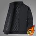 Pure Autumn Winter New Men's For Middle-aged, Plus Size, Loose Fit, Padded, Thickened, Warm, Stand Collar, Fashionable Casual_viptrois.com