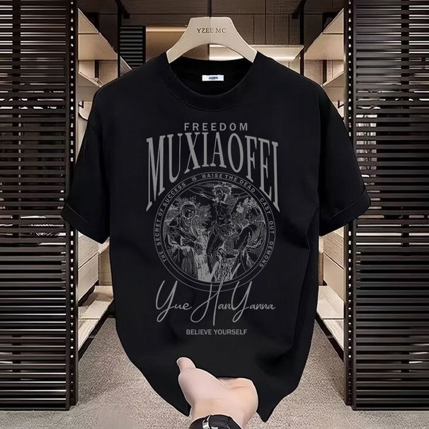 Men's Clothing New Hot Style Half Sleeved Casual High End Men's Short Sleeved T Shirt Summer Pure Cotton T Shirt Trendy Brand All Match Top T_viptrois.com