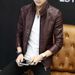 Men's Clothing Autumn and Winter Men's PU Leather Jacket Men's Thin Casual Men's Jacket Stand Collar Slim Leather Jacket Youth_viptrois.com