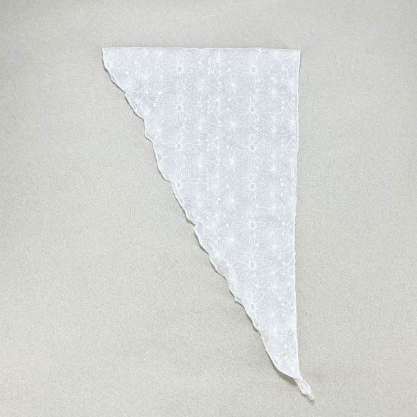 Lace Triangular Thin Spring And Summer Scarves French High-end Silk Decoration Photo Ladylike Scarf_viptrois.com