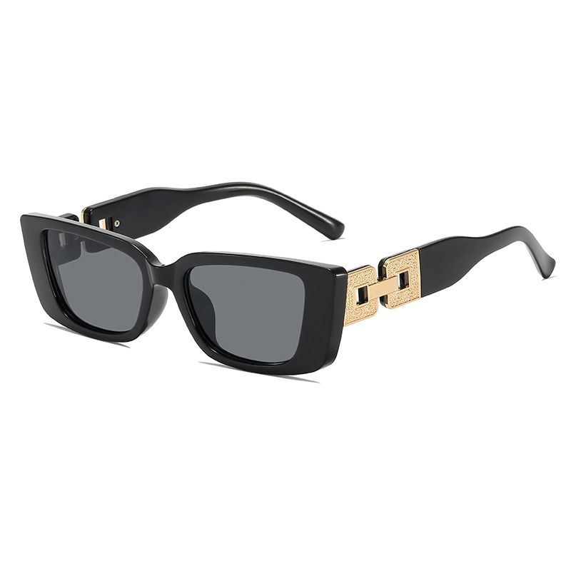 2025 New Women's Fashion Sunglasses With Personality Chain Leg Cat Eye Narrow Frame_viptrois.com