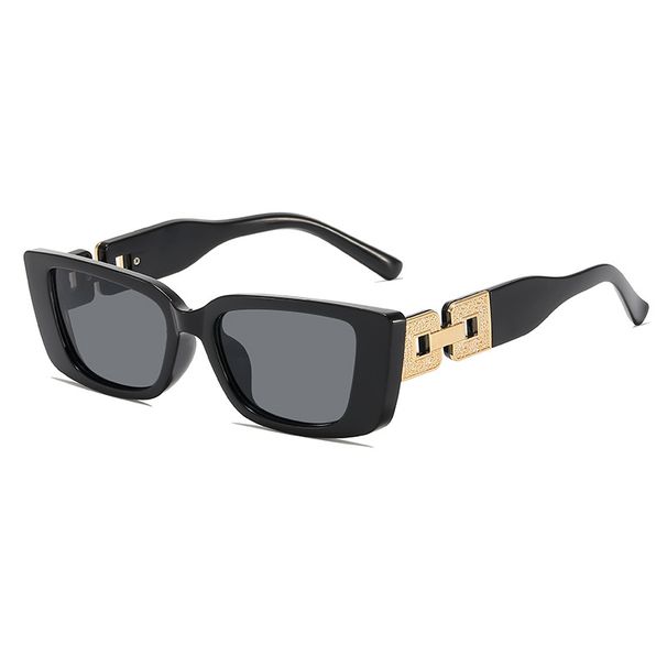 2025 New Women's Fashion Sunglasses With Personality Chain Leg Cat Eye Narrow Frame_viptrois.com