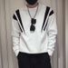 Soft Fleece Pullover Hoodie -Cozy Oversized Unisex Sweatshirt With Stand Collar & Slant Pockets, Trendy Loose Fit For Winter Casual Wear (Black/White)_viptrois.com