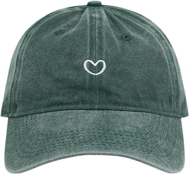Generisch Women's Baseball Cap With Heart-Shaped Embroidery Pattern Hat Adjustable Cap Outdoor Sports Cap_viptrois.com
