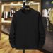 Men's Clothing 100% Cotton White Long Sleeve T Shirt, Spring And Autumn, Simple Design, Loose Fit, Pure Cotton Youth Autumn Base Layer Top_viptrois.com