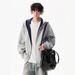 Casual Hoodie Jacket, Loose And Versatile, Contrasting Colors, Couple Hooded Cardigan_viptrois.com