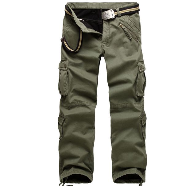 Winter Men's Camouflage Pants With Fleece Thickened Warm Multi-bag Overalls Cotton Pants Men's Pants Long Pants_viptrois.com