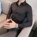 Men's Slim Fit Long Sleeve Shirt – Black & White, Business Casual Button-Down Shirt For Work & Office (S-5XL)_viptrois.com