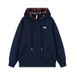Men's Clothing American Plaid Cardigan Sweatshirt With Embroidered S Letter Loose Hooded Top Couple Trendy Brand Zipper Jacket_viptrois.com