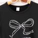 Mother & Kids Children's ClothingGirls' Butterfly Print Black Short Sleeve T Shirt And Jeans Set New_viptrois.com