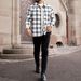 Men's Clothing Plaid Shirt Casual Commuter Shirt_viptrois.com