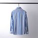 Men's Wide Striped English Embroidered Fashionable Casual Shirt Cotton Blend Long Sleeve Black White Trendy Business Wear_viptrois.com