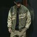 Men's Clothing Suede baseball jacket men's vintage spring and autumn new green bomber jacket jacket men_viptrois.com