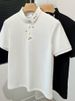 Summer New Men's Short Sleeve Polo Shirt Casual Versatile Top Collared T-Shirt Embroidered_viptrois.com