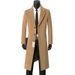 Men's Wool-Blend Overcoat - Mid-Length Business Casual Winter Coat With Suit Collar, Warm Windbreaker In Black/Grey/Navy/Khak_viptrois.com