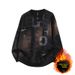 Fleece P Large Size Desan Ribbed Letter Full Printed Sweater_viptrois.com