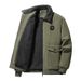 Men's Loose, Fleece And Thickened Casual Lapel Corduroy And Lambskin Jacket For Autumn And Winter_viptrois.com
