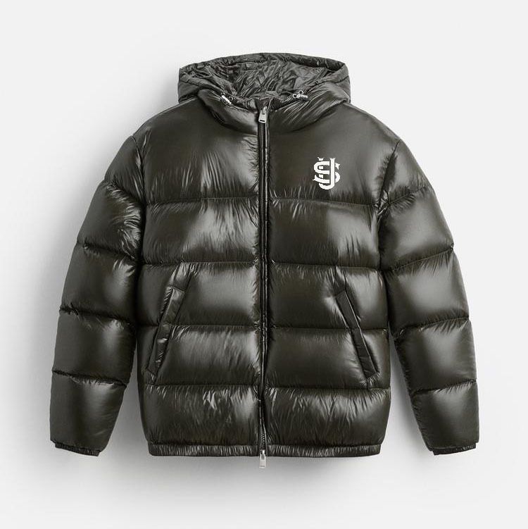 Gothic Hip-Hop Reversible Puffer Jacket, High-Street Embroidered Coat, Minimalist Winter Outerwear_viptrois.com