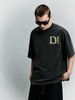 Vintage Cartoon Letter Graphic 230G Washed Cotton Oversized T-Shirt Men's Casual Luxury Short Sleeve Summer Tee_viptrois.com