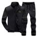 Men's Casual Zip-Up Hoodie & Joggers Set | Minimalist Streetwear | Sizes M-XXXXL (Gray/Black/Navy)_viptrois.com