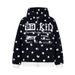 American Style Polka Dot Letter Embroidered Hoodie For Men And Women 2025 Autumn Winter New Loose Casual Top_viptrois.com