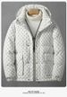 Men's Winter Hooded Letter B Print Cotton Padded Jacket - Loose Fit, Thickened Warm Coat For Teens & Youth_viptrois.com