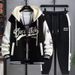 Men’s Casual Hooded Jacket & Joggers Set – Trendy Streetwear, Breathable & Comfortable (M-8XL, Black/Blue/Beige, Polyester Blend)_viptrois.com