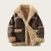 Men's Winter Fleece-Lined Leather-Look Bomber Jacket – Windproof, Plush Lining, Relaxed Fit (M-5XL) – Coffee & Khaki_viptrois.com